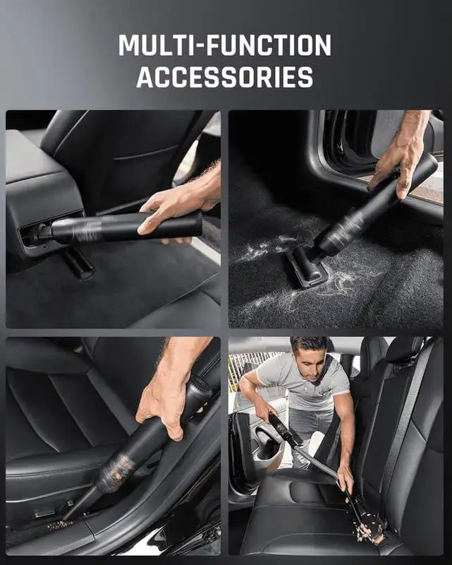 Fanttik Slim V8 Mate/V8 Apex مكنسة سيارة لاسلكية محمولة 12000Pa/30AW مكنسة كهربائية صغيرة RobustClean مع خرطوم مرن وفرشاة للحيوانات الأليفة