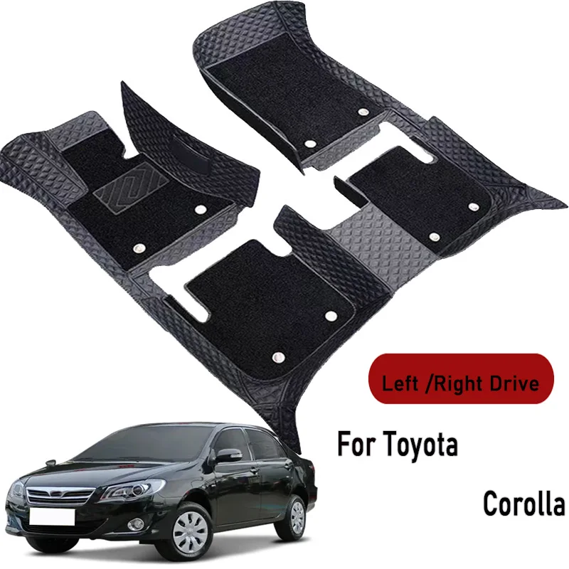 Car floor mats for Toyota Corolla 2004 2005 2006 2007-2016 Customauto foot Pads automobile carpet cover interior accessories
