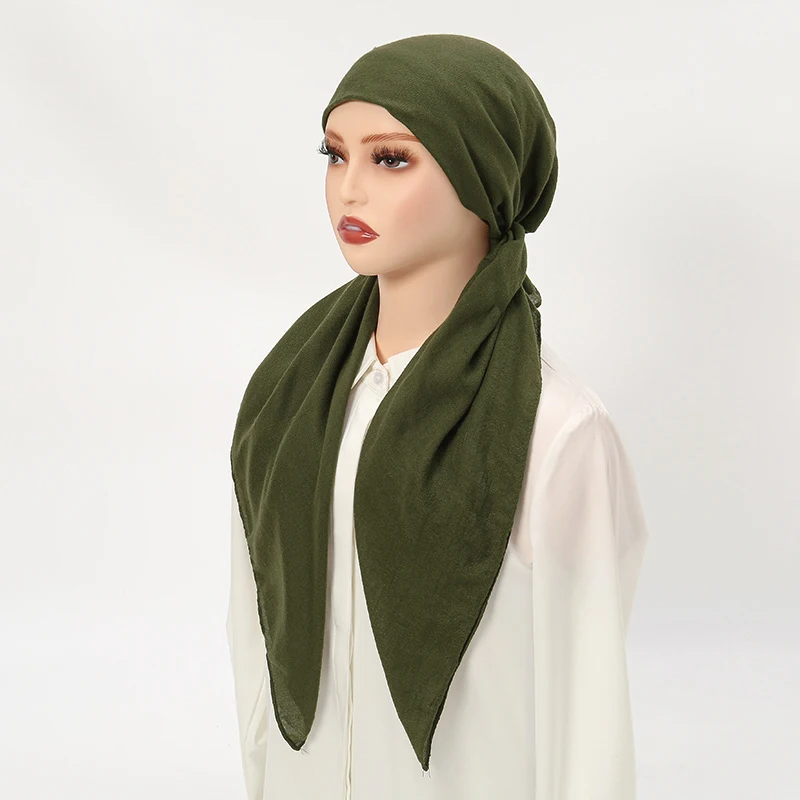 Neuer muslimischer Instant-Hijab-Schal fester Turban dickes Haar Haube Nacht mütze Turban zum Schlafen elastisches Haar Baumwoll haube zum Schlafen