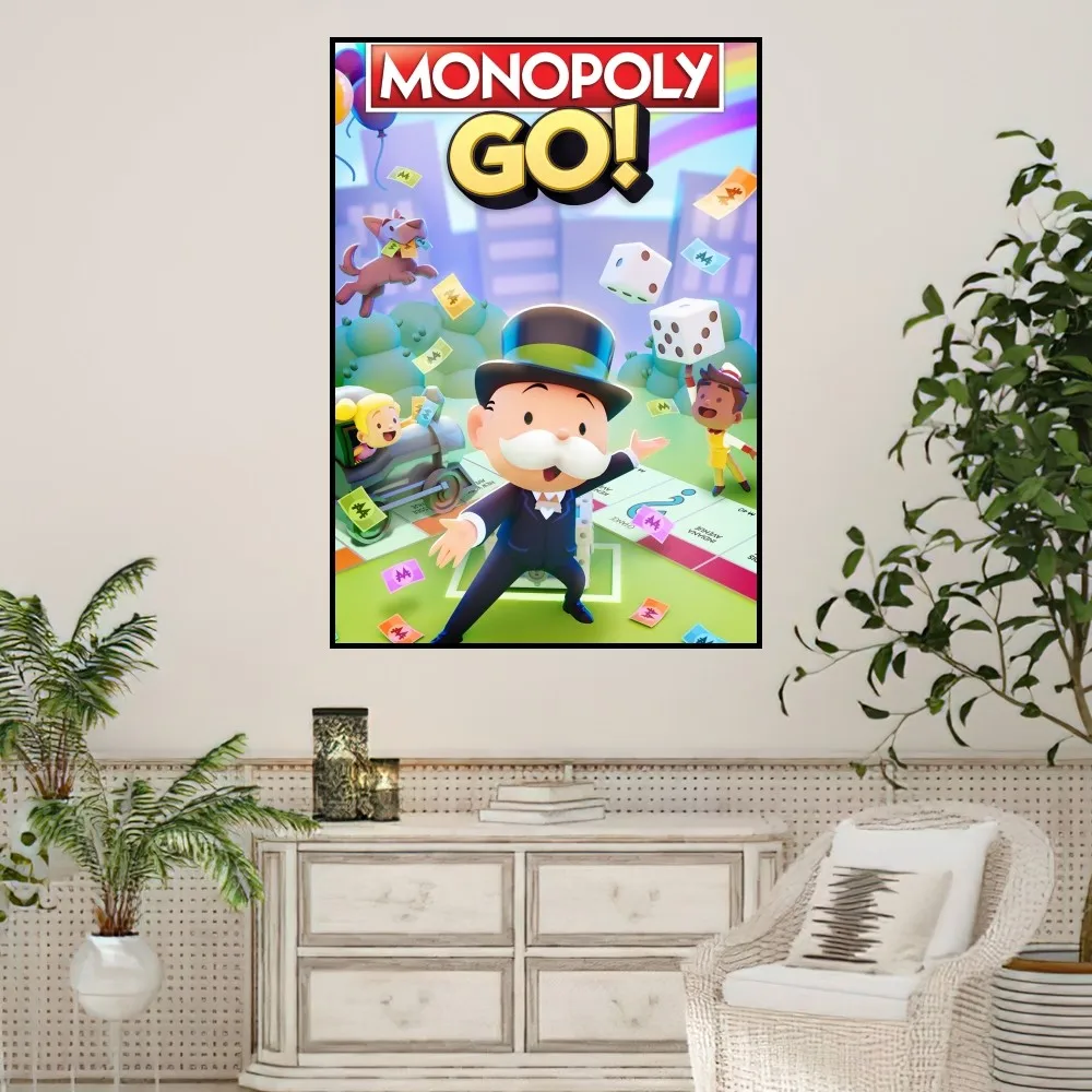 Game MONOPOLY GO Poster Small Prints Wall Painting Bedroom Living Room Wall Sticker Office