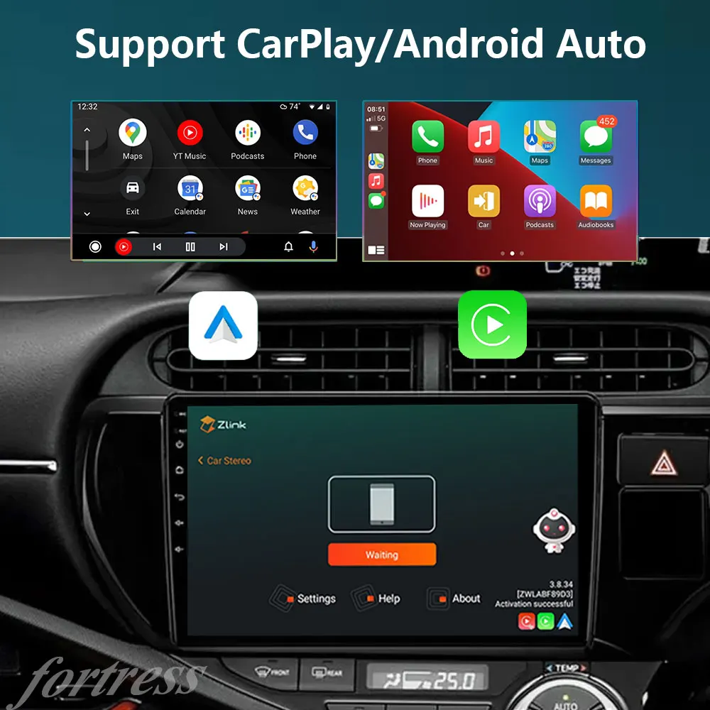 Android 14 Car 5G WIFI Radio Navigation DSP for Toyota Aqua Prius C 2011-2017 LHD / RHD Android Stereo Multimedia Player Radio