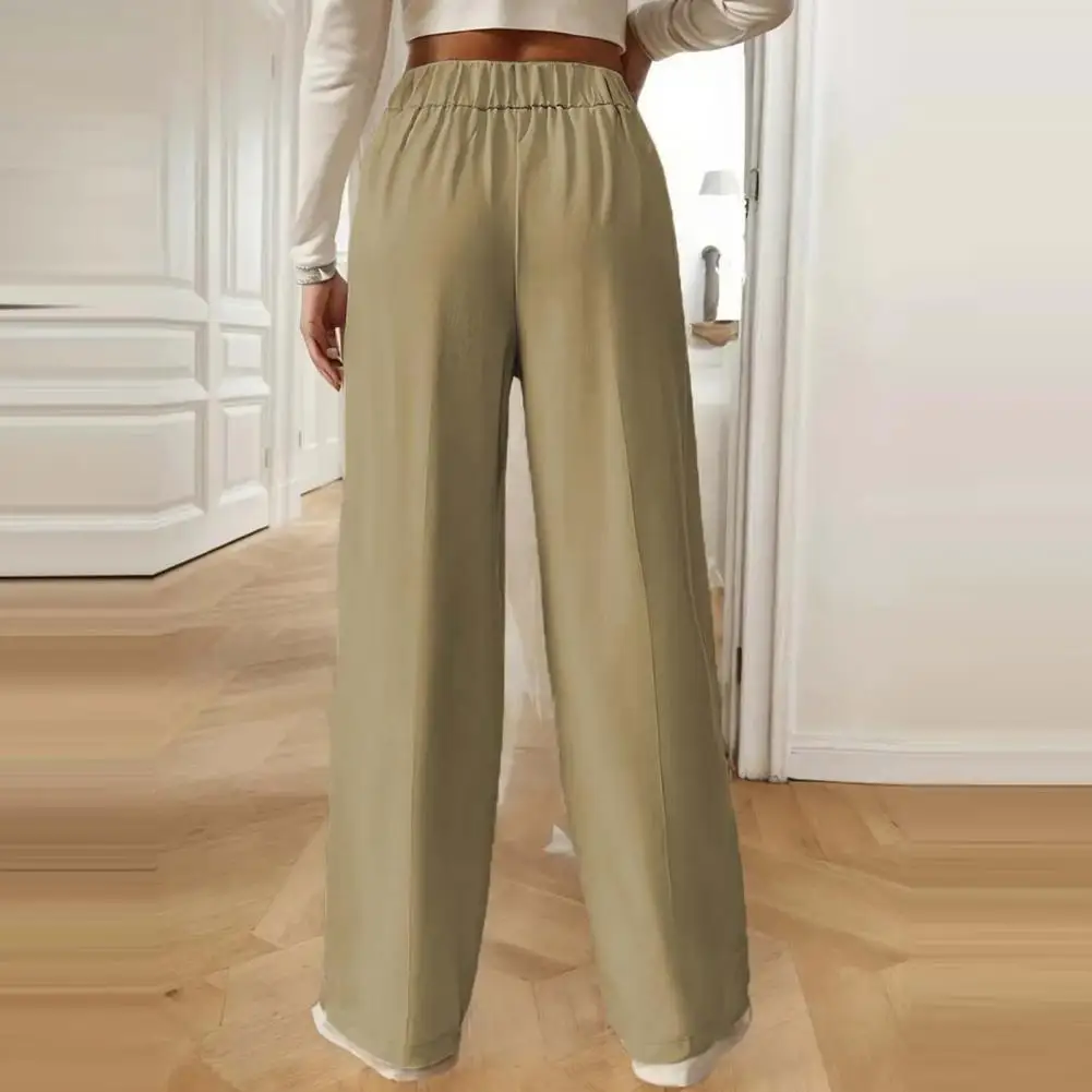Women's High Waist Wide Leg Pants 2025 Floor Length Trousers Straight Long Pants Office Female Loose Straight Leg Pants ﻿