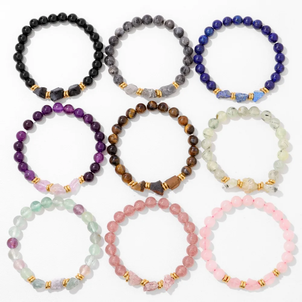 Energy Natural Quartz Stone Bracelet For Women Smoky Crystal Quartz Beaded Bracelet For Men Bangles Healing Jewelry Meditation view 2