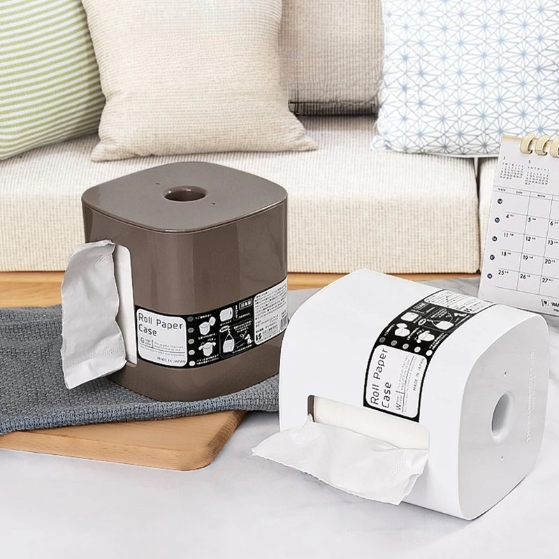 

Japanese-style Tissue Box Home Bathroom Toilet Paper Storage Perforation-free Kitchen Tissue Rack Plastic Paper Boxes Accessorie