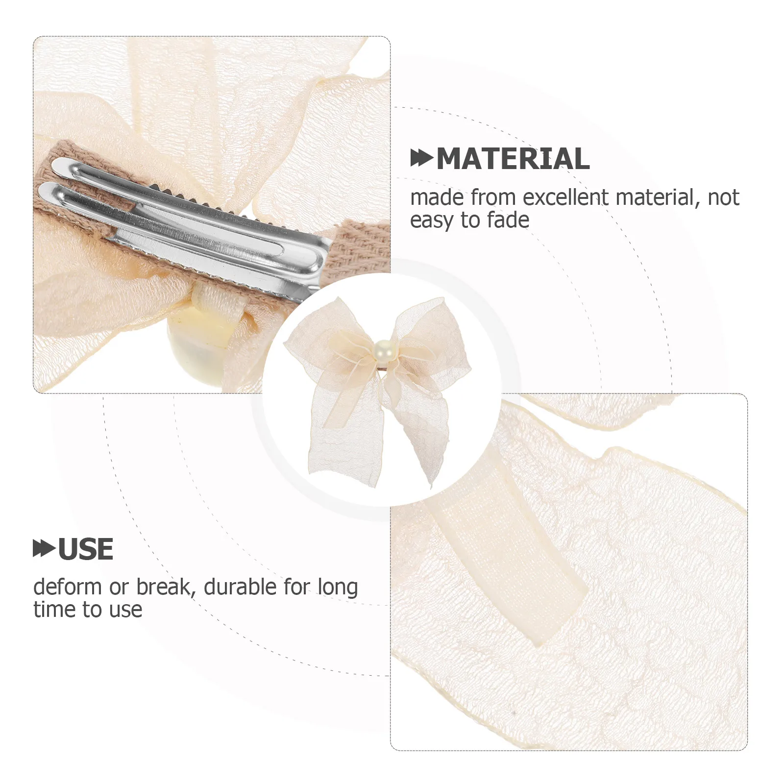 

Заколка для волос с кружевным бантом, шикарная тканевая заколка для волос, тюлевые заколки с искусственным жемчугом, легкие модные аксессуары для волос