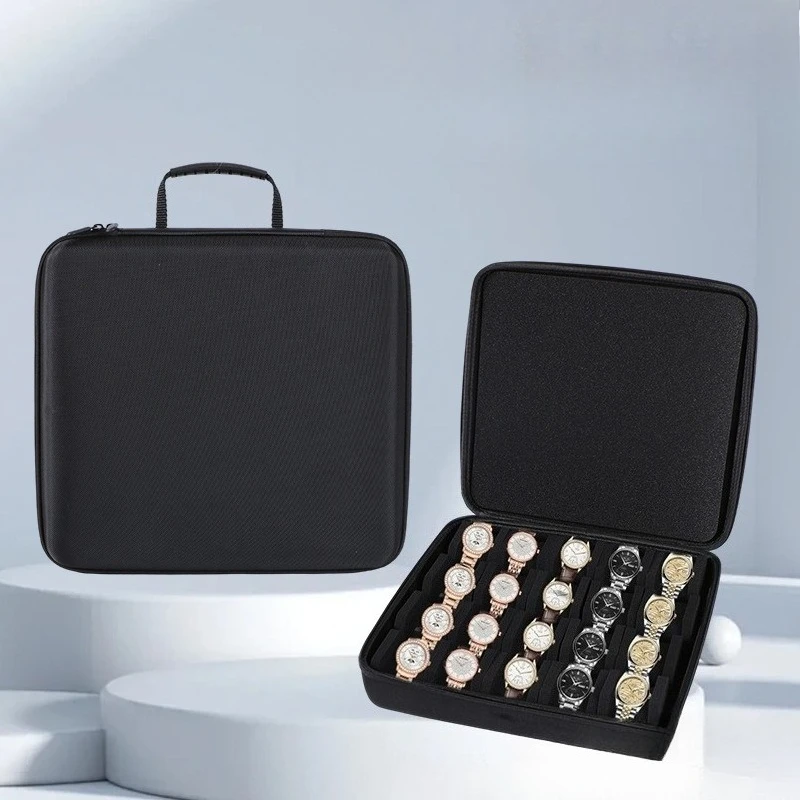1pcs Portable Watch Storage Case Multi-Slot Large Capacity Watch Organizer Bag Travel Watch Storage Box for Outdoor & Travel