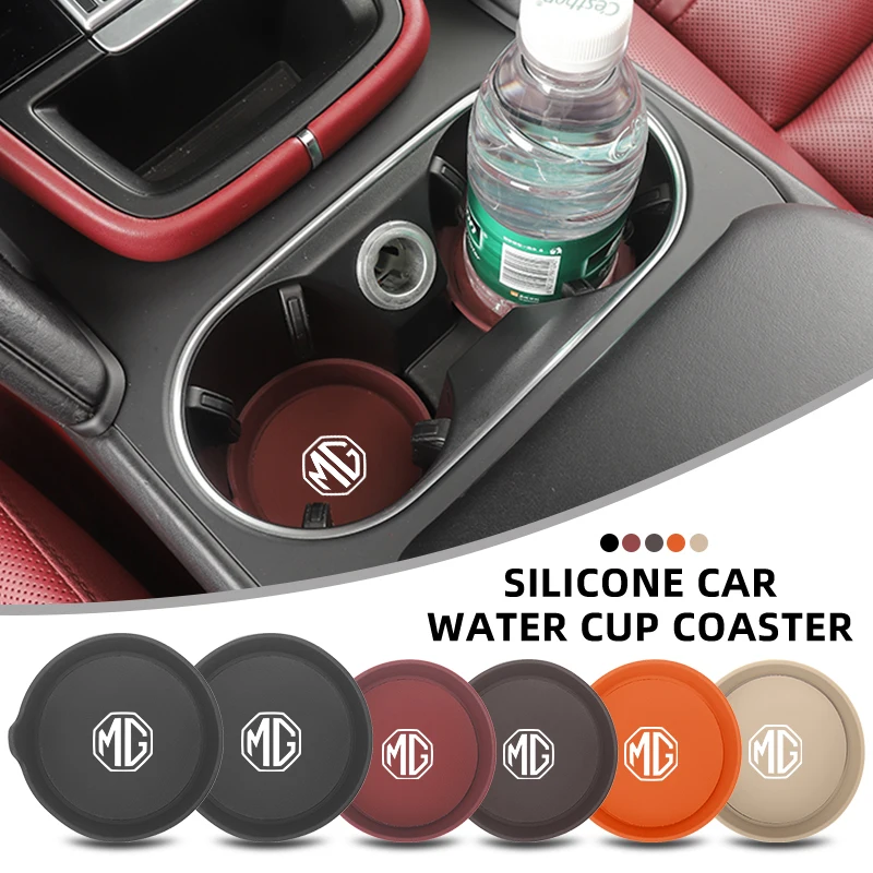 Car Silicone Coaster Water Cup Mat Console Drink Pad Accessories For Morris Garages MG 6 3 5 7 TF ZR ZS HS GS GT Hector RX5 RX8