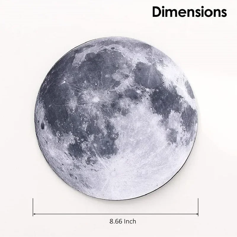 Kawaii Round Moon Mouse Pad For Game Computer Desk Mat Pads Non-Slip Rubber Waterproof Office MousePad
