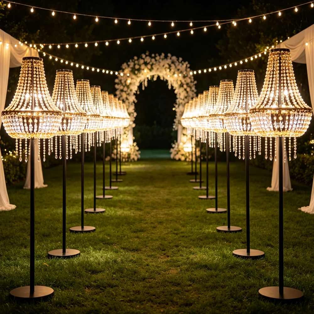 4-10pcs f30 80-120cm  Wedding Supply Party Backdrop  Led Arch Tunnel Metal Frame White Light Led Wedding Tunnel Arch Stand