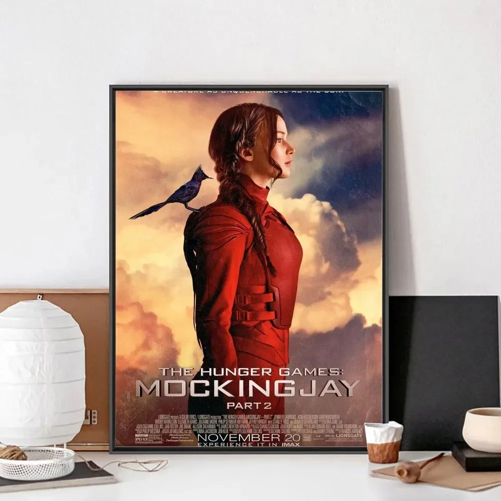 ملصق فيلم كلاسيكي لألعاب الجوع ، لوحة قماشية ، ملصق بدون إطار ، ورق بار للنادي ، فن جداري عتيق ، غرفة نوم والدراسة