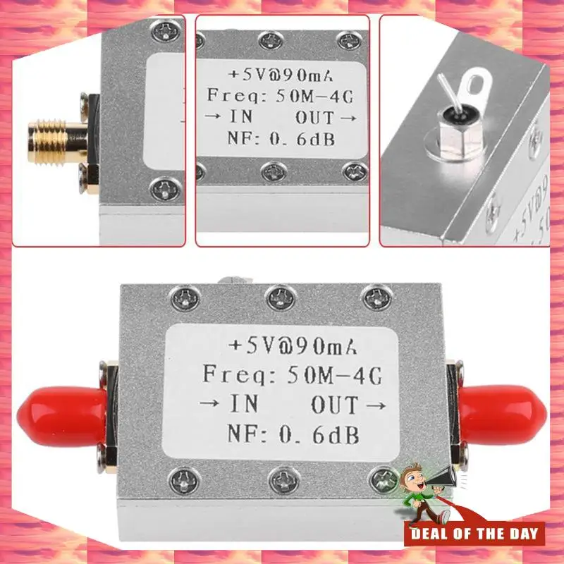 24-Hour Delivery RF Amplifier Module Metal RF Amplifier Module Ham Radio Board LNA 50M-4Ghz NF=0.6DB