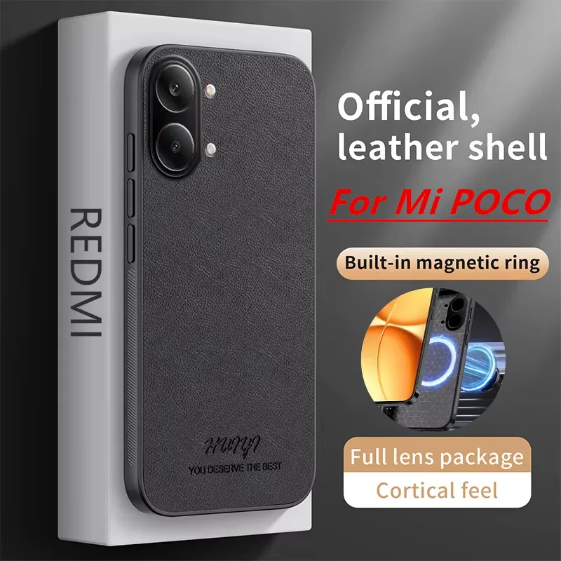 Luxury Built-in Magnet Leather Phone Case for Mi POCO X5 X6 X7 X8 Pro Max F5 F6 F7 F8 Pro Ultra M6 M7 M8 Pro Shockproof Cover