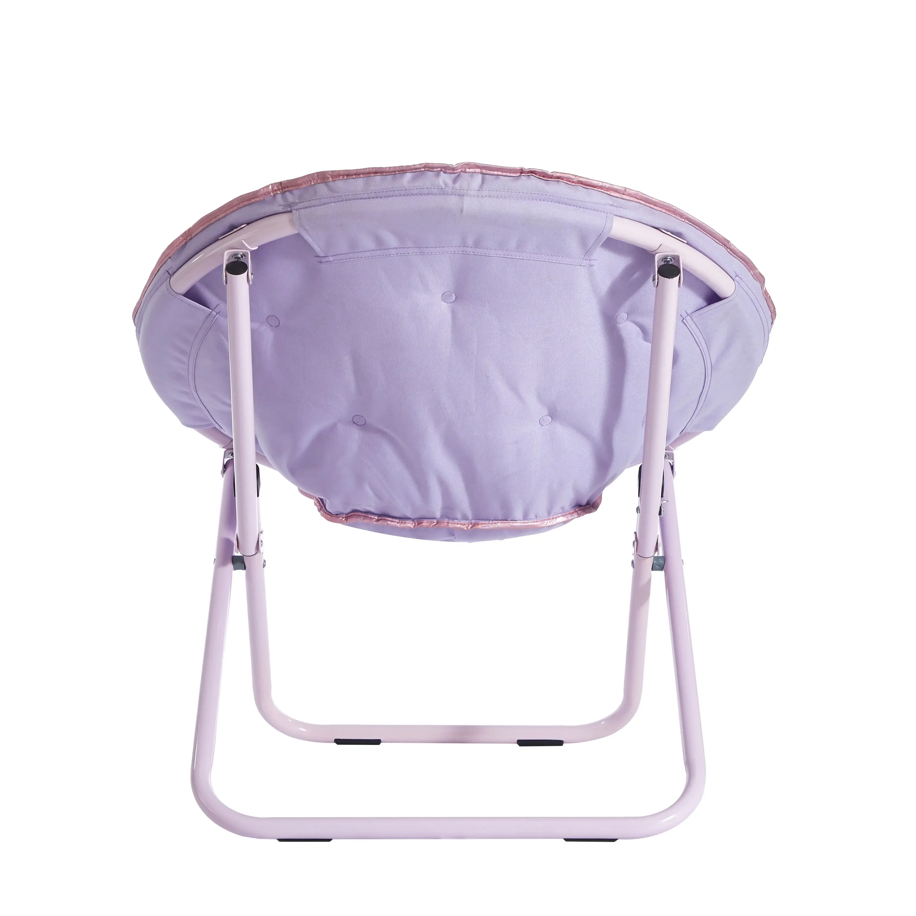 كرسي قمر مطبوع من القطيفة، مقعد أرجواني فروي مقاس 30 بوصة للقراءة، ديكور غرفة الألعاب