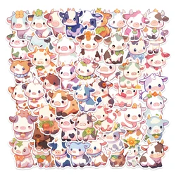 10/30/50PCS Cute Rainbow Cow PVC Sticky Sticker Aesthetic DIY Korean Stationery Decoration Scrapbooking School Supplies for Kids