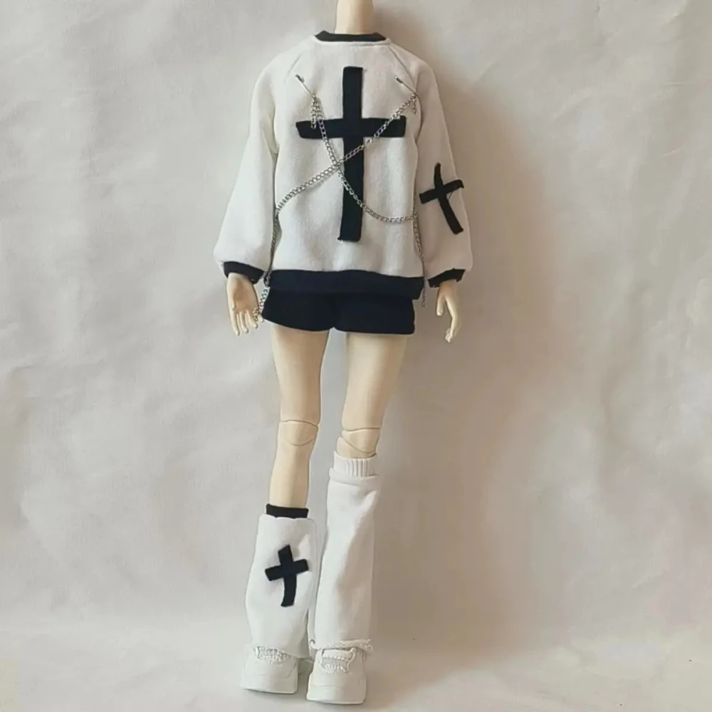 Costume de vêtements de poupée pour poupée Bjd de 45cm, manches longues + shorts + couvre-jambes, jouets pour filles, habillage, maison de jeu, accessoires de poupée, sans poupée, 1/4