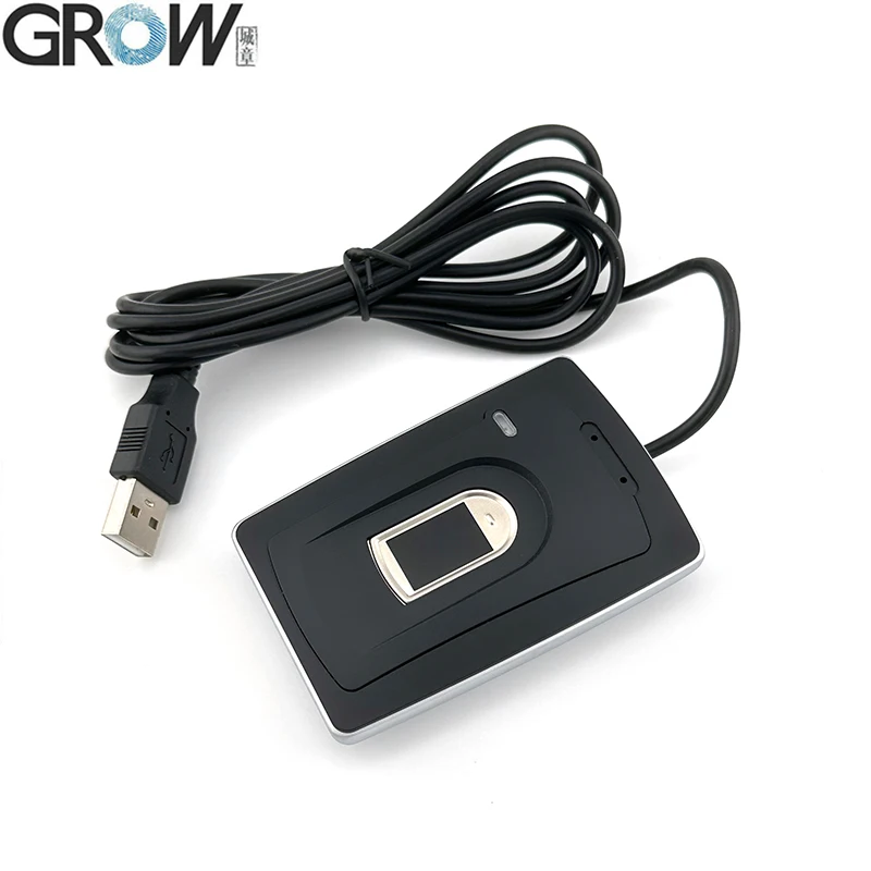 

GROW R102A Ємнісний USB-зчитувач відбитків пальців із DC5V 208*288 пікселів 1500 для Windows Android Контроль доступу