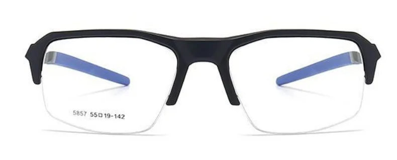 YIMARUILI Sportbrillengestell für Herren und Damen, Aluminium, TR90, Halbrahmen-Brille, Federbeine, optische verschreibungspflichtige Brillen 5857 – Detail 11