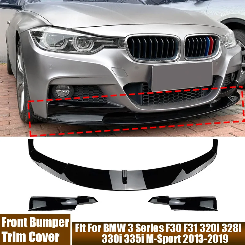 

For BMW F30 F31 320i 328i 330i 335i M-Sport 2013-2019 Car Front Bumper Lower Lip Protective Shell Diffuser Spoiler Trim Cover