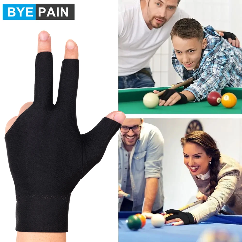 

1Pcs Pool Gloves Billiards Left Hand, 3 Fingers Pool Billiard Gloves, Breathable Billiard Gloves for Women/Men Left Hand