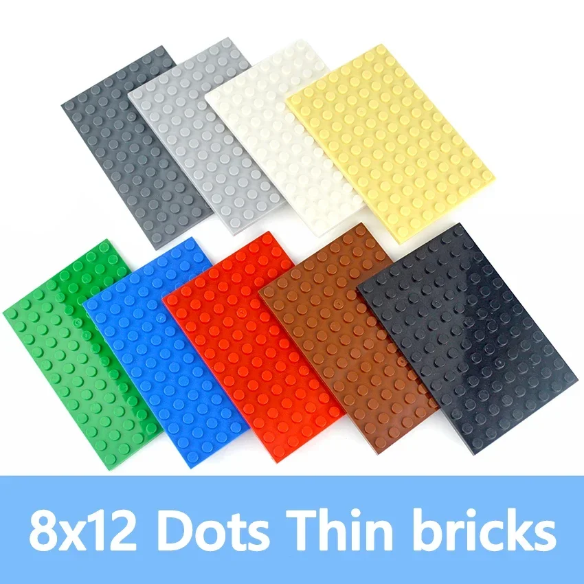 DIY Building Blocks Size 8x12 Dots Thin Figures Bricks Assembles Particles 6pcs Compatible With Brand Educational Creative Toys