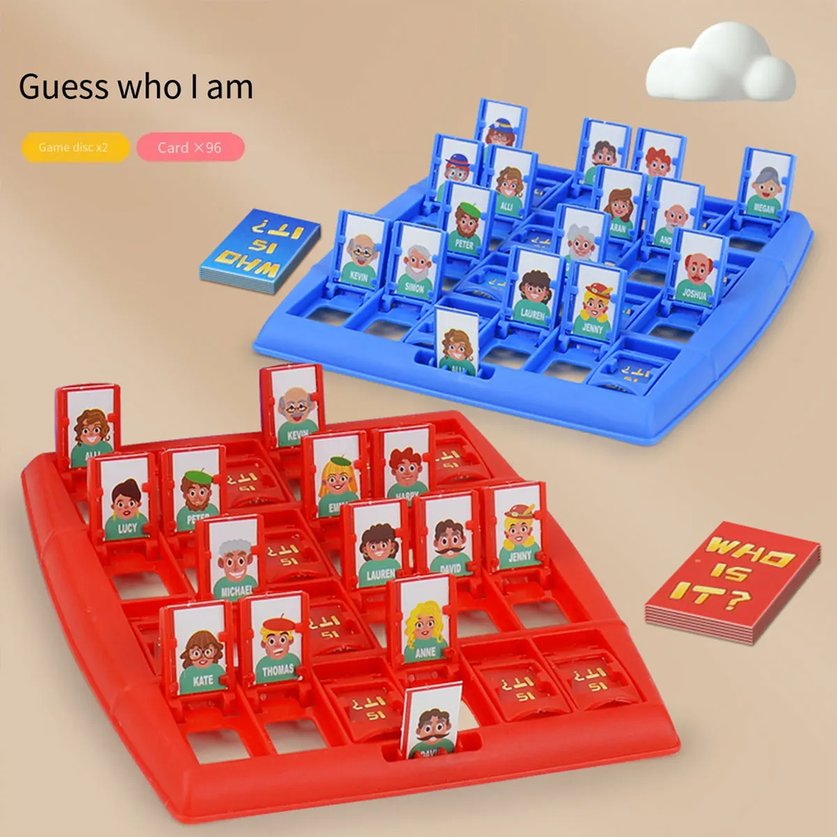 1set Guess Who I Am Party Games，Family Gathering Interactive Games，Fun Board Games，Interesting Gift