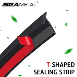 SEAMETAL Universal Car Rubber Sealing Strip Slanted T-Type Auto Door Seal Rubber Weatherstrip Edge Sealant for Car Accessories