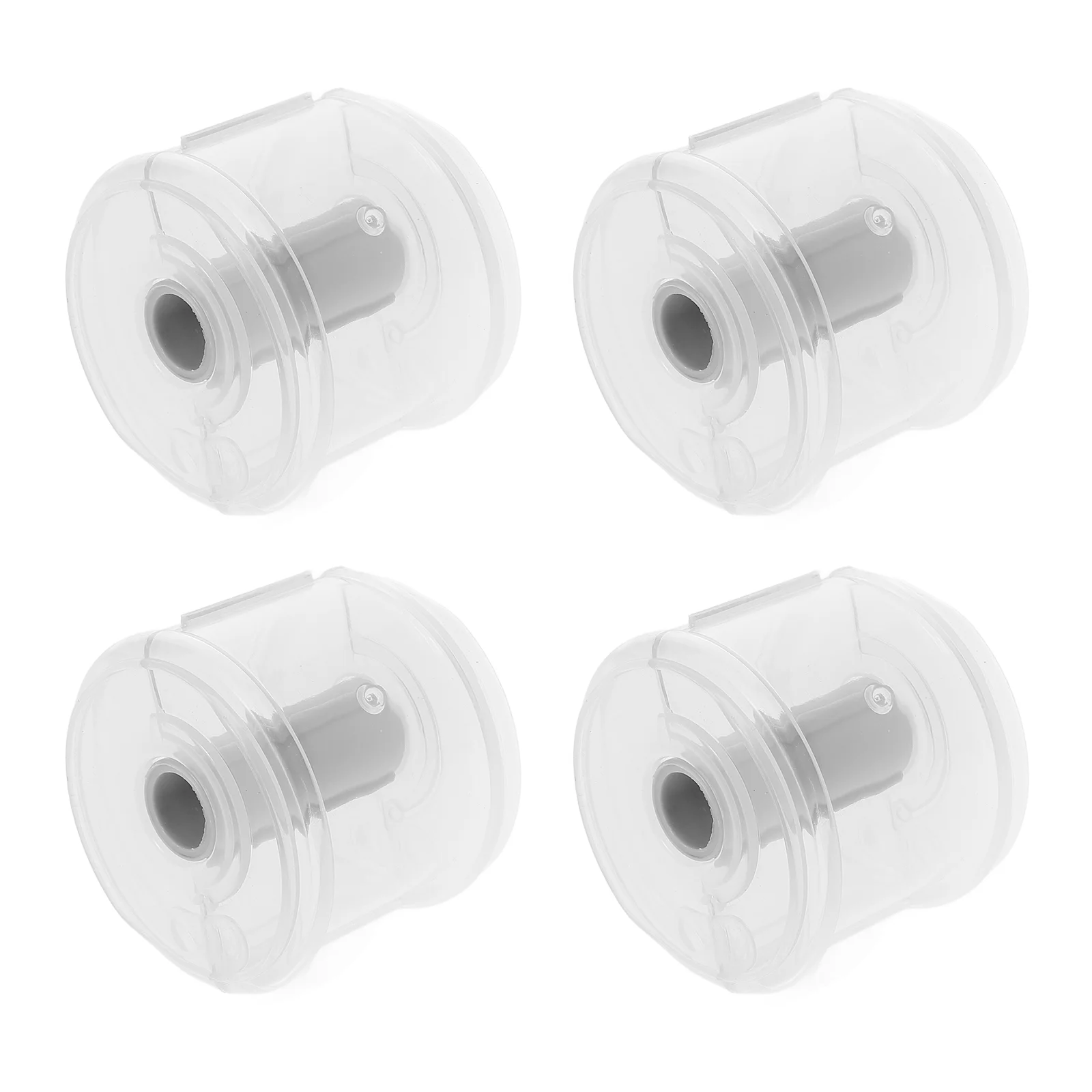 4 Pcs Tape Storage Box Transparent Dispenser Portable Household Holder Bracket Plastic Washi Accessory Small