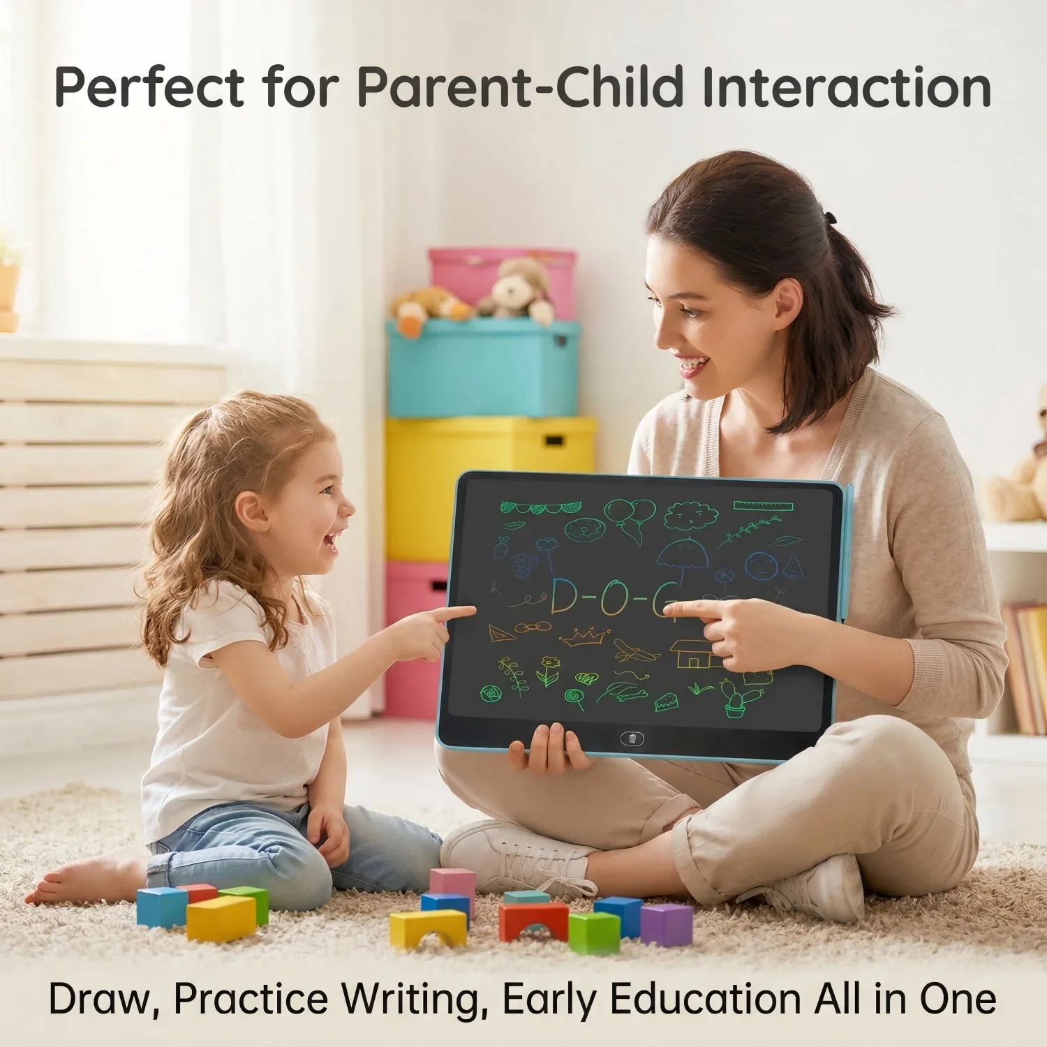 16/13 inch Chalkboard LCD Writing Board Electronic Tablet Board Handwriting Pads with Eye-Care Colorful Screen For Kid Toys Gift