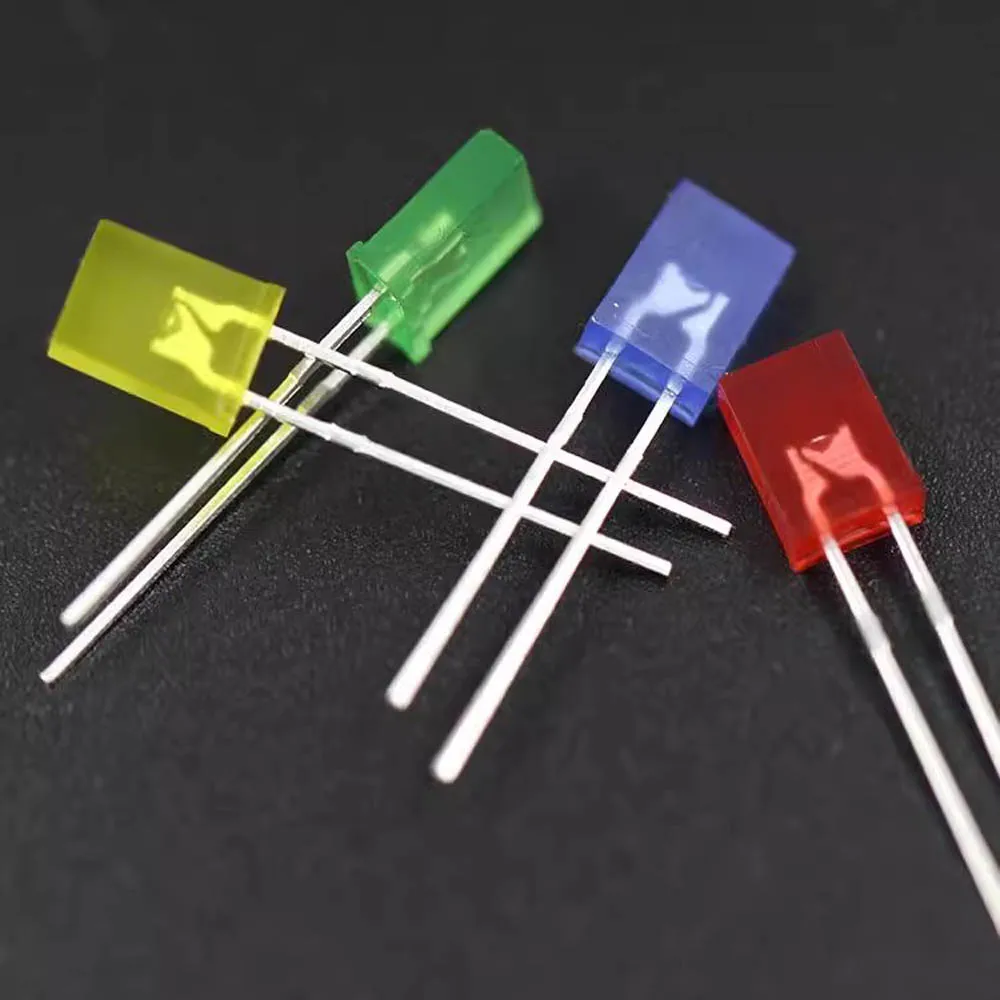 200Pcs/Lot 2*5*7MM Square LED Kit Primary Color Water Clear Red Blue Green Yellow Orange White DIY 257 Diode Pack