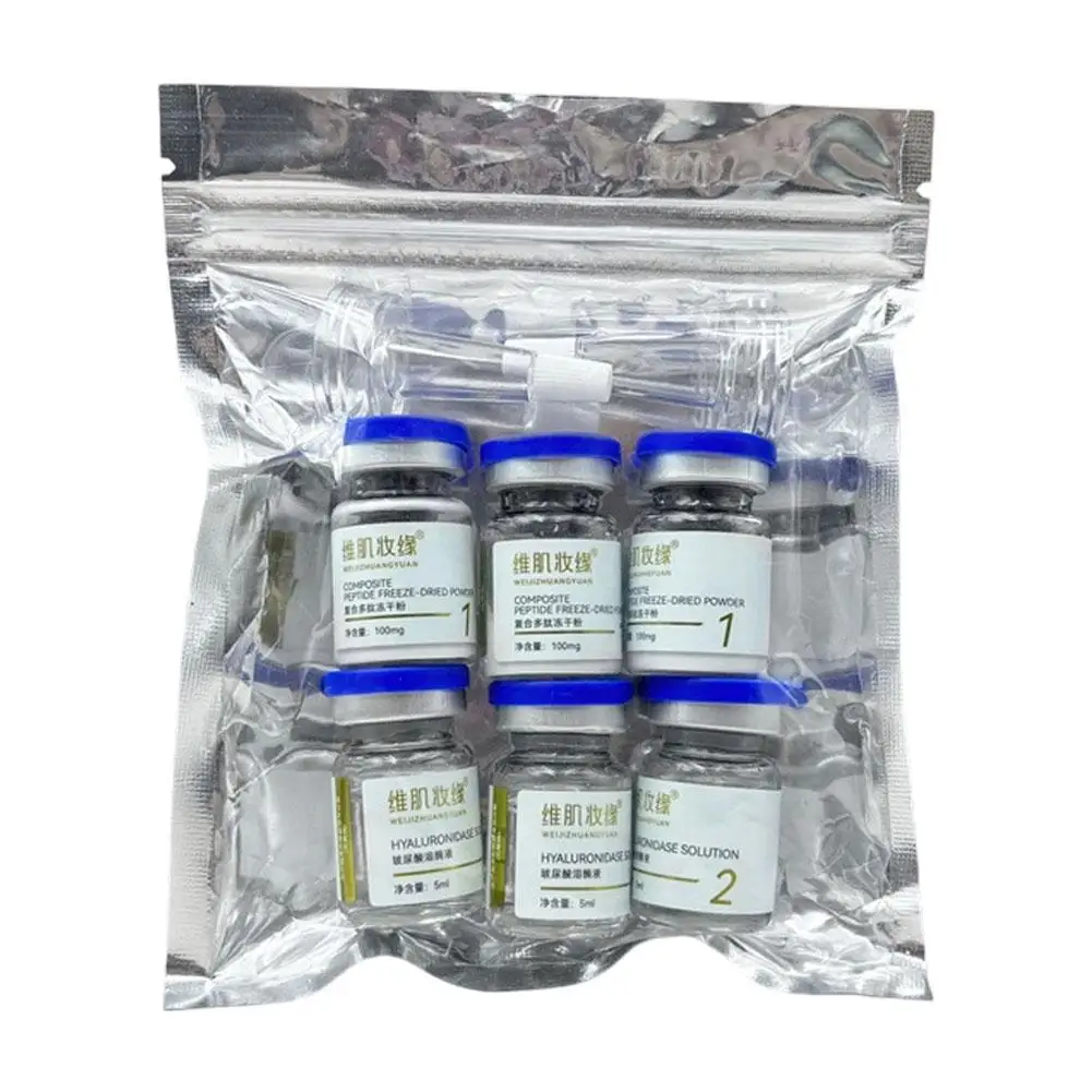 GHK-Cu Hochreine 98% Blaue Kupferpeptid-Essenz Gefriergetrocknetes Pulver-Set Anti-Falten-Essenz Porenverkleinerung Aknebehandlung Hautpflege