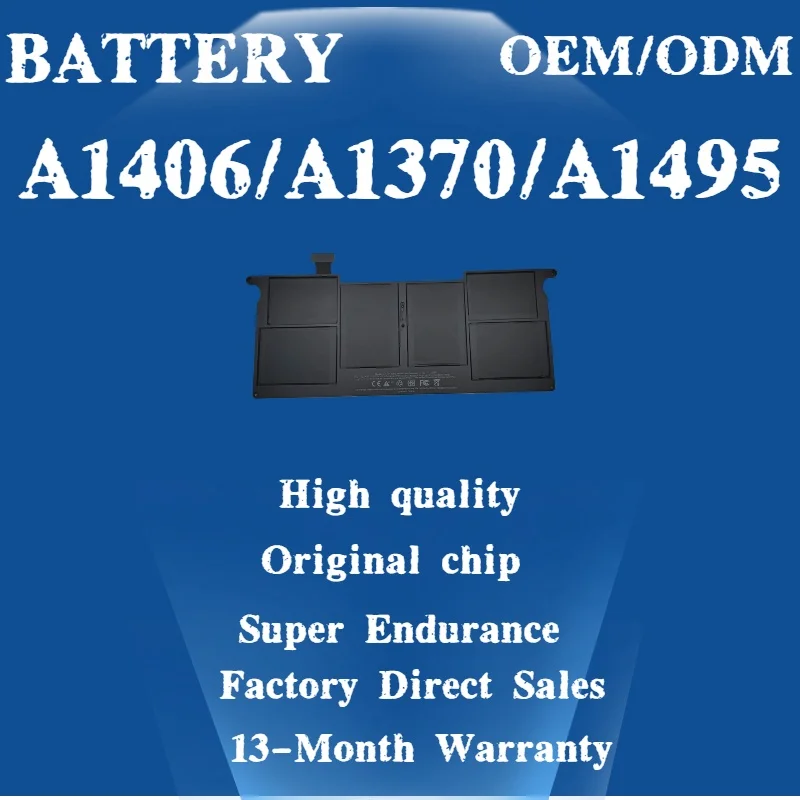 Factory Direct Sale Laptop Battery For Macbook Air 11 inch A1370  A1406 A1495 2010 2011 A1465 2012 Year 020-7377-A