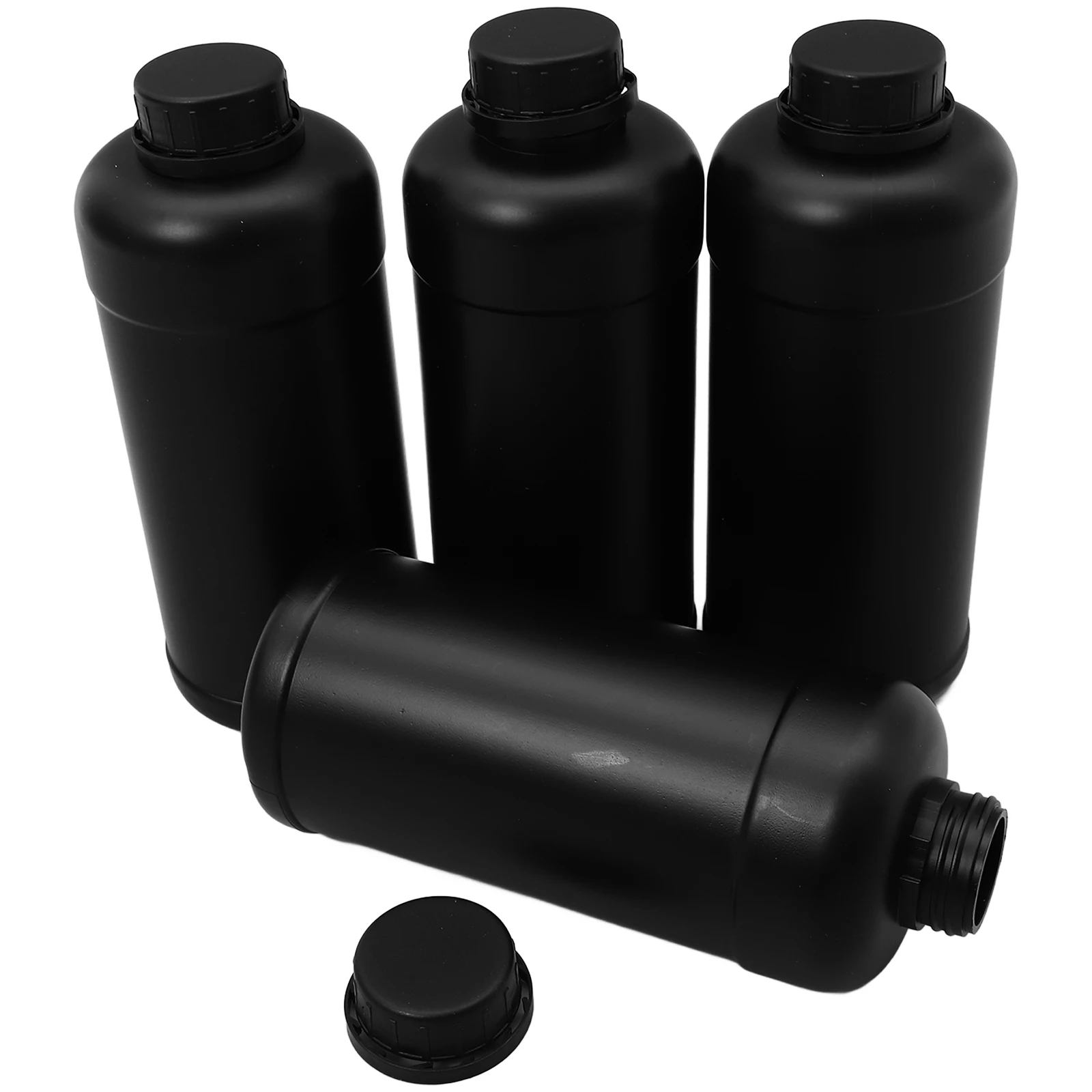 

Plastic Ink Bottles 1000ml Large Capacity Laboratory Sample Reagent Containers Refillable Storage Black Empty Bottle