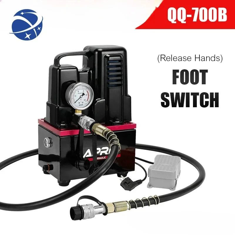 

YYHC 220V 1.2KW High-Voltage Electric Pump Manual/Foot Switch Electric Hydraulic Pump Hydraulic Station QQ-700