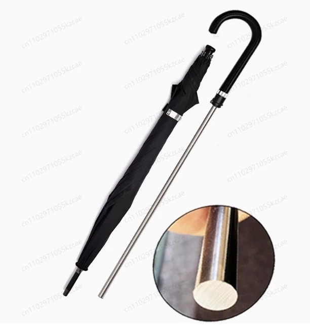 Self Defense Sword Umbrella, Long Handle Straight Rod Rain & Sun Umbrella with Black Coating, Unsharpened Blade for Walking - view 6