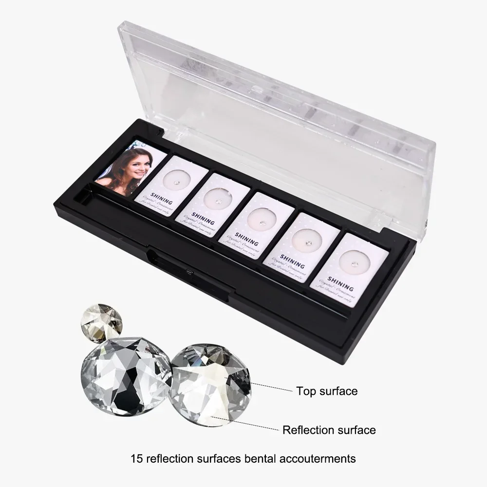 5 × 5 Teile/beutel Dental Kristall Zahn Steine Zahn Kristall Diamant Zähne Dekoration Schmuck Zähne Bleaching Zahnmedizin Ornament