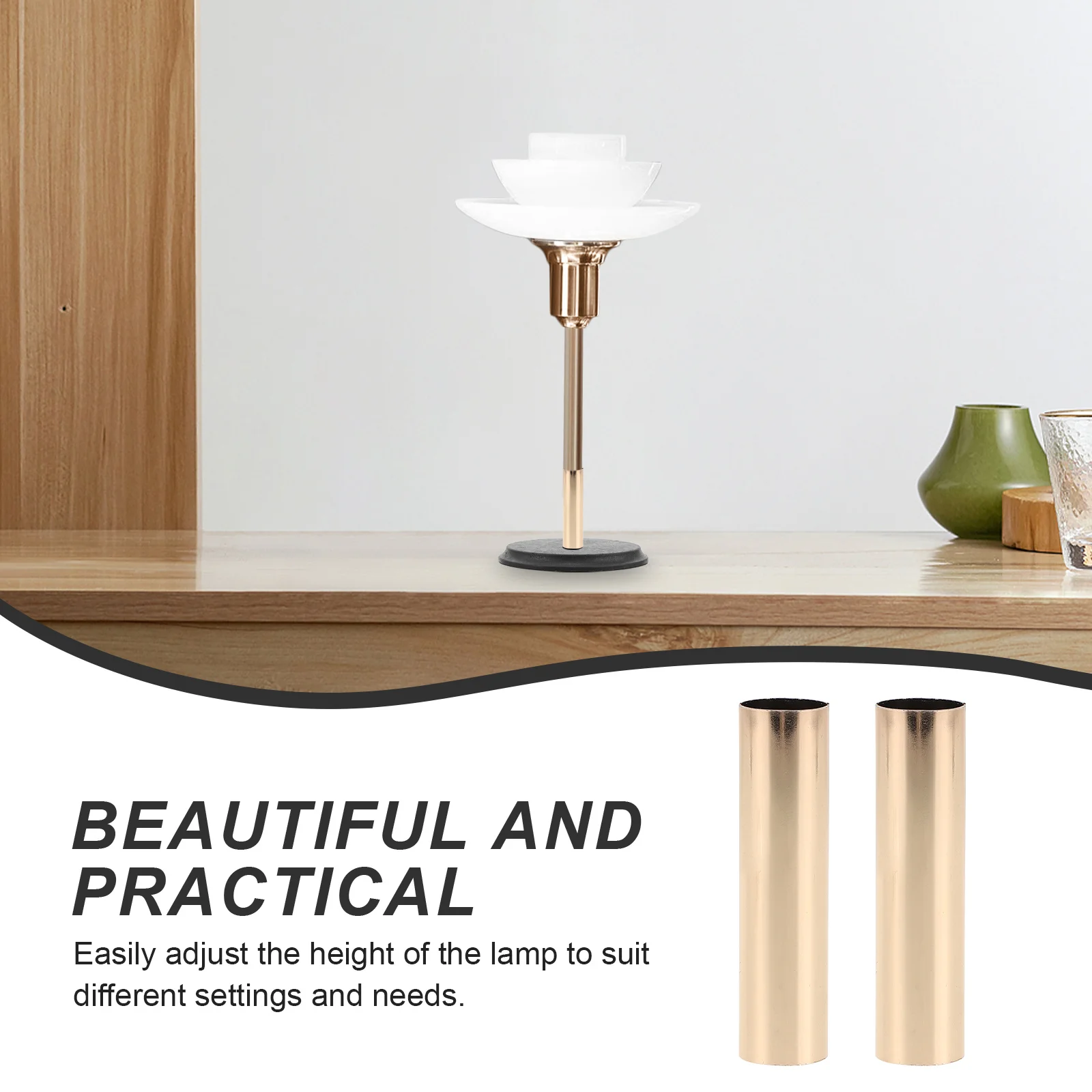 10 Stück Lampe verlängern Stangen Metall gerade Stangen für Tischlampen Kronleuchter Verlängerungsstangen Leuchte Unterstützung Lampenstange