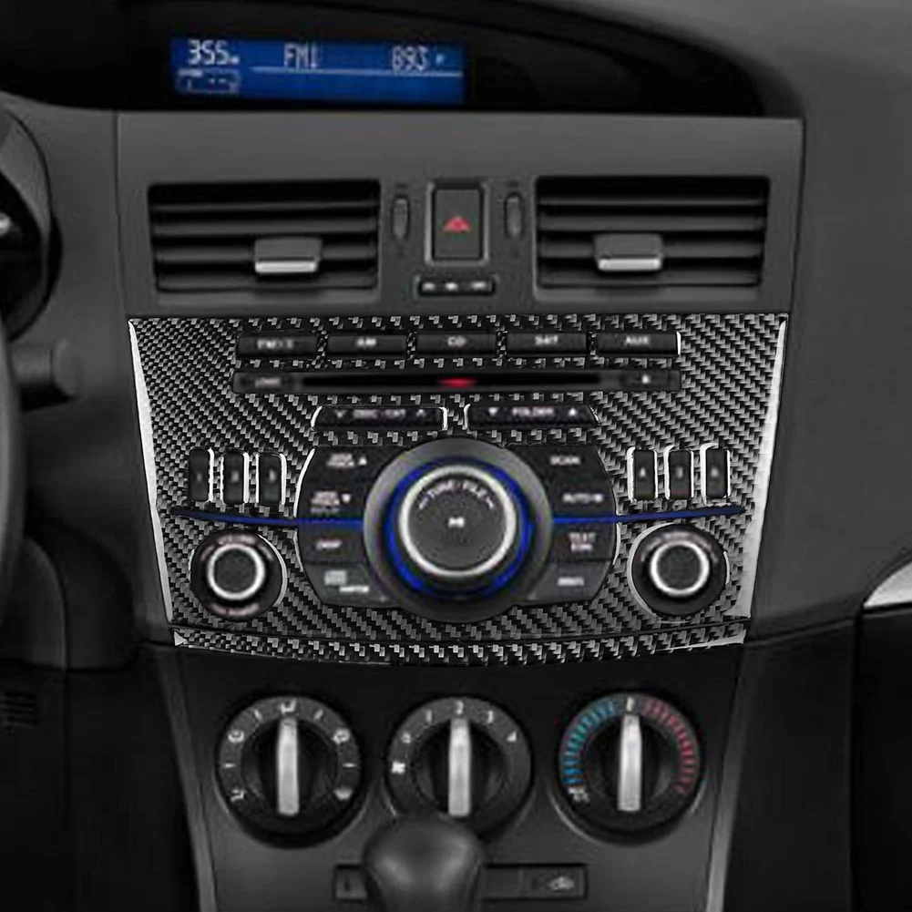 

MBX-tCarbon Fiber for Mazda 3 2010-2013 Center Control Air Outlet Panel Radio Frame Trim Interior