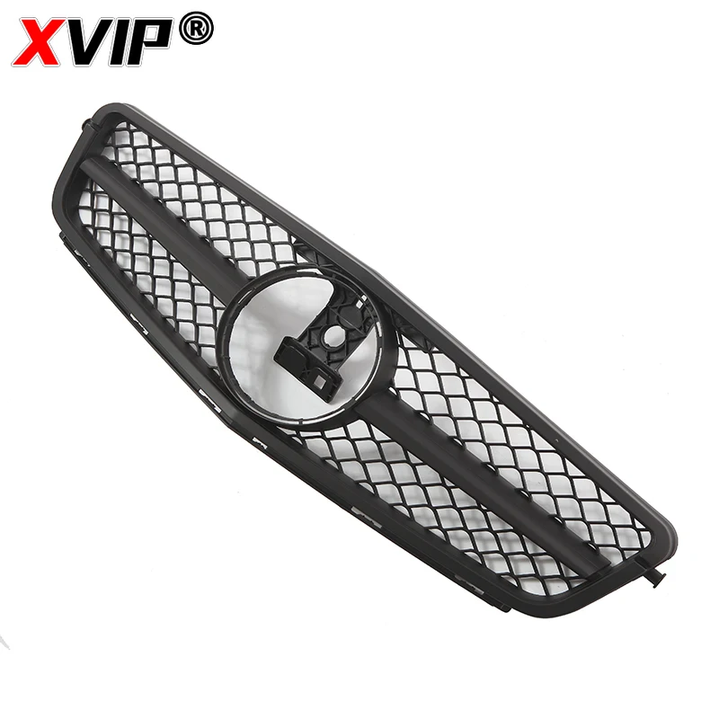 XVIP Chrome Silver C63 Style Front Bumper Grille For Benz C-Class W204 2008-2014 C180 C200 C250 C280 C350 Black GTR Style Grille