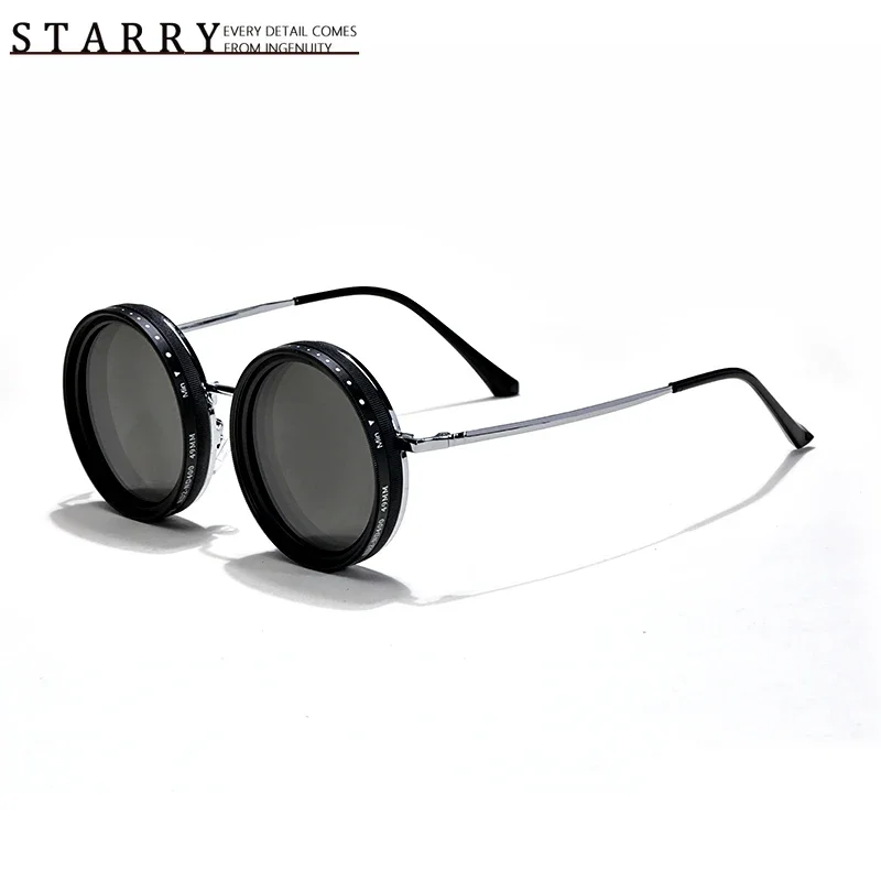 Retro Fashion Pure Titanium Round Men Travel Mounted Outdoor UV400 Fishing Women Driving Polarizable Sunglasses