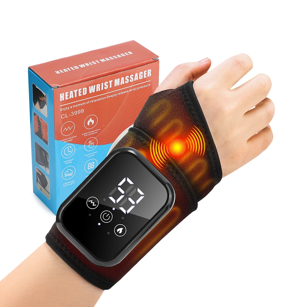 

Беспроводная грелка на запястье, тендинит, облегчение запястного туннеля, электрический вибрационный массаж рук, бандаж на запястье, перезаряжаемый браслет