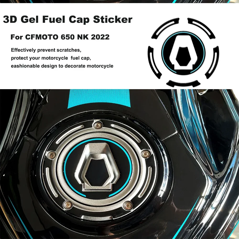 

Motorcycle Fuel Tank Cap Sticker 3D Gel Resin Waterproof Anti-scratch Protector For CFMOTO 650 NK 2022