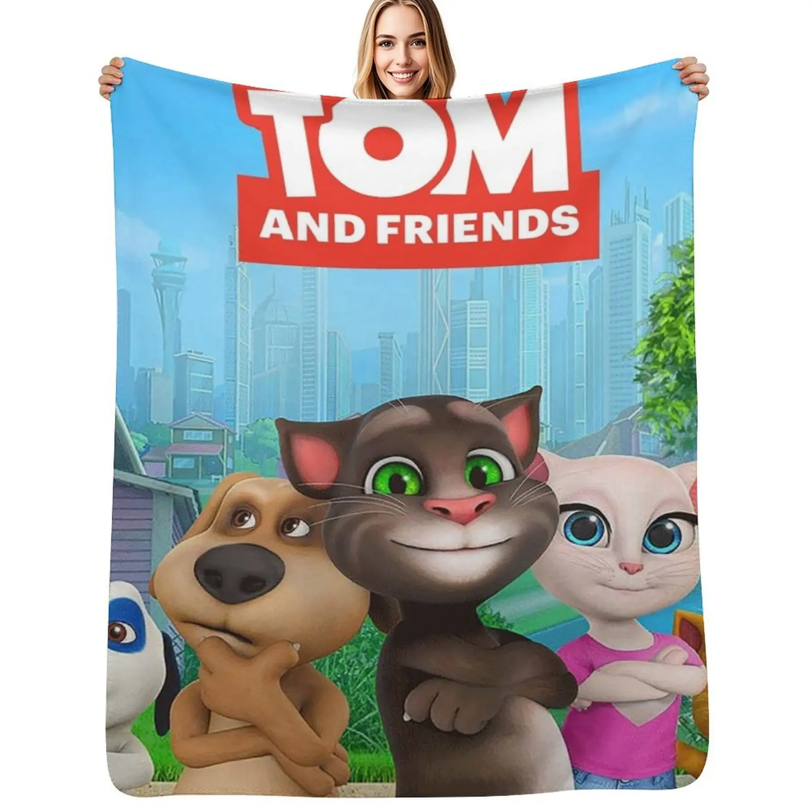 

Copy of My Tom and 2 friends Talking About Throw Blanket Cute decorative blankets and throws Blankets