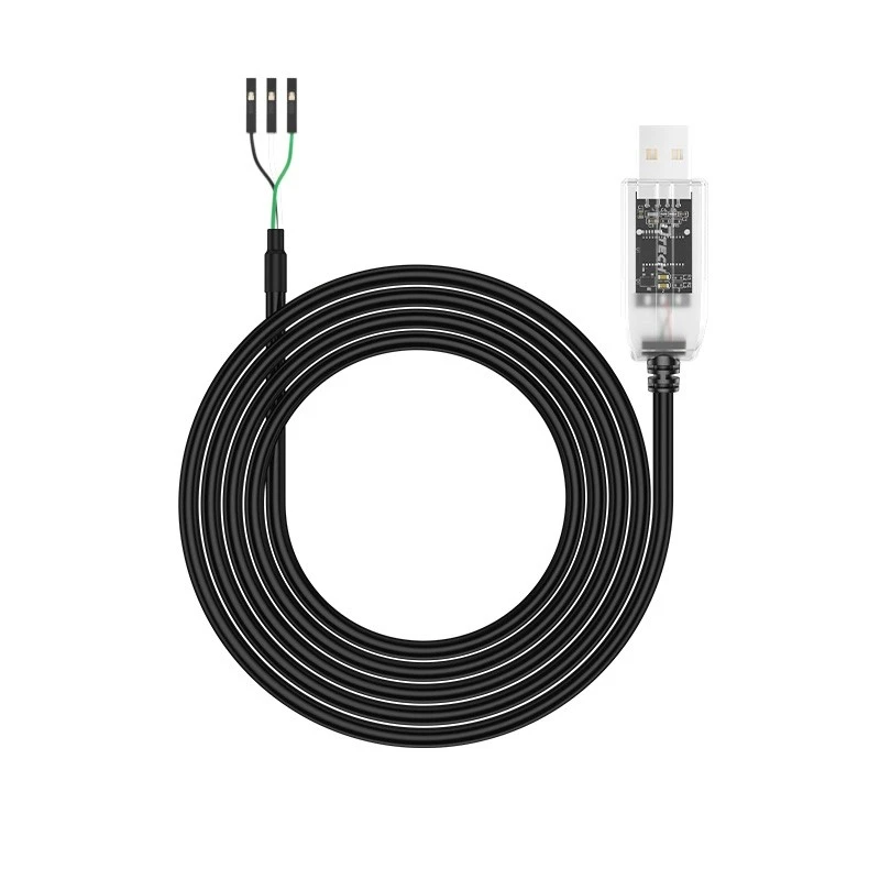 DTECH Download Cable With Indicator Light 3m USB-to-TTL 3 Pin Serial UART 3.3V Converter Cable