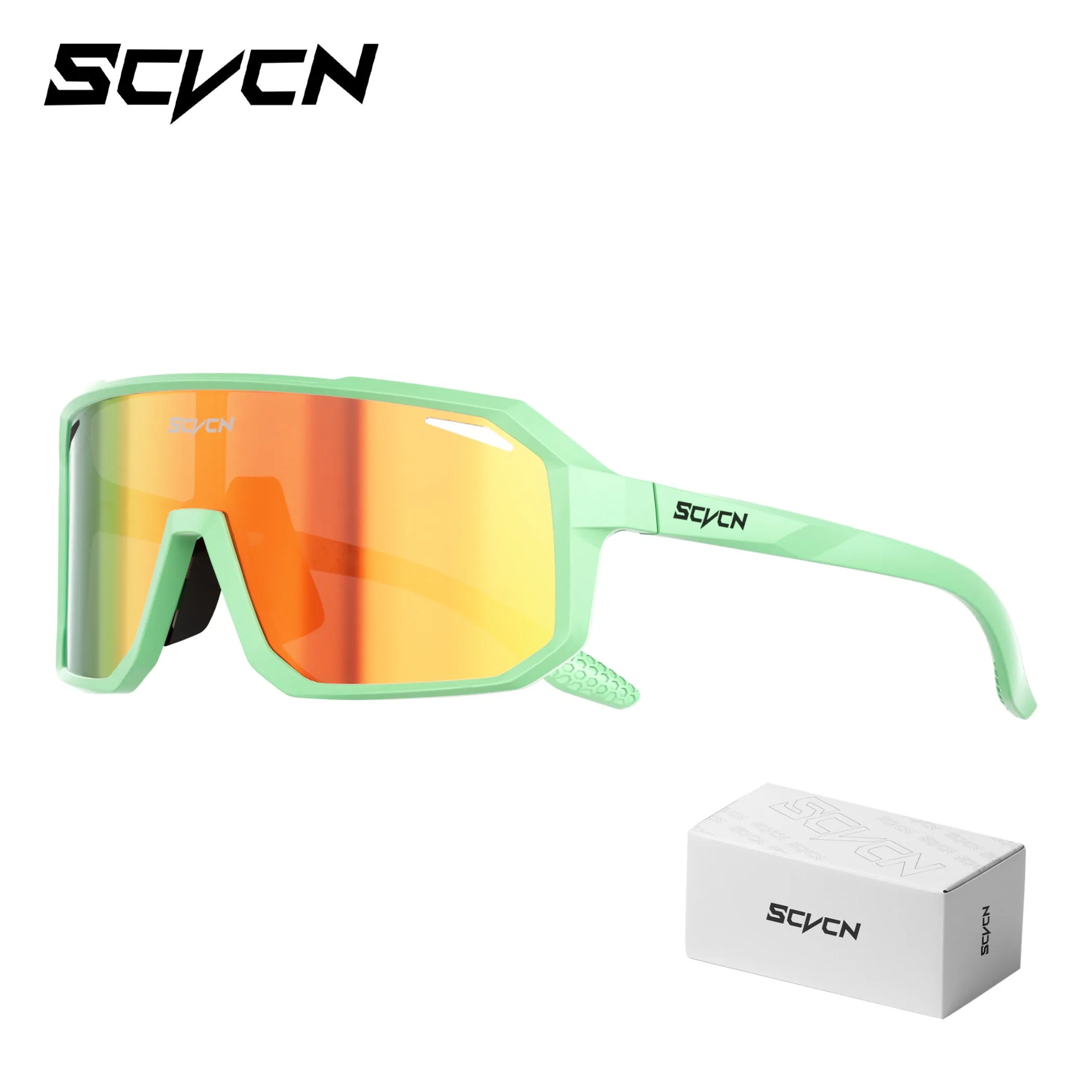 SCVCN Trendige Fahrradbrille, modische Sonnenbrille, MTB-Fahrradbrille, Campingbrille, UV400-Schutzbrille für Herren und Damen