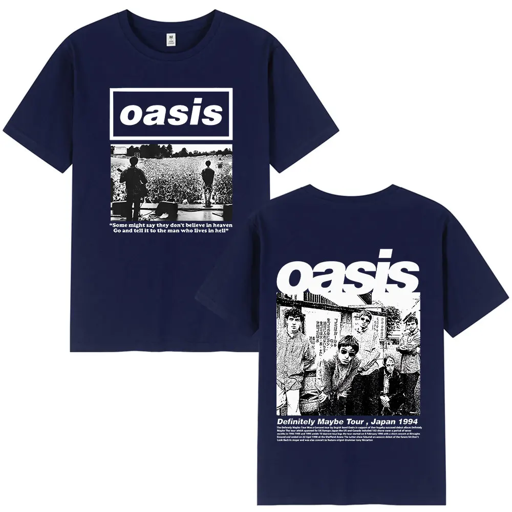 British Rock Band O-Oasis T-Shirts Mens Women Casual O-Neck Short Sleeve T Shirts Fans Gift Fashion Vintage Tee Shirt Oversized