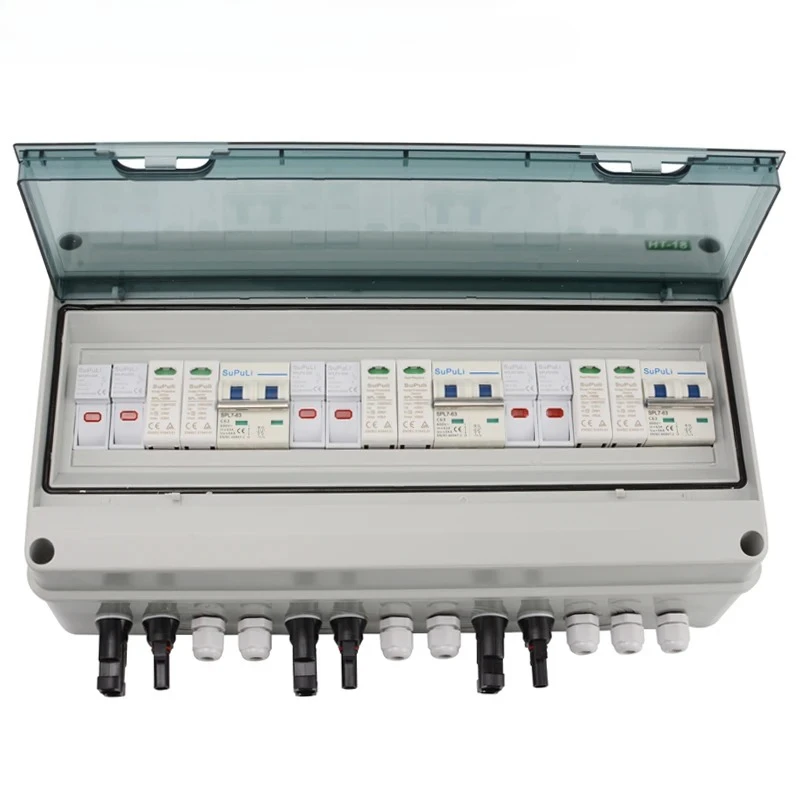 2026 Combiner Box 3 String 3 in 3 Out 15A 25A 32A 600V  Pv Array DC Combiner Box for Solar Panel Power System