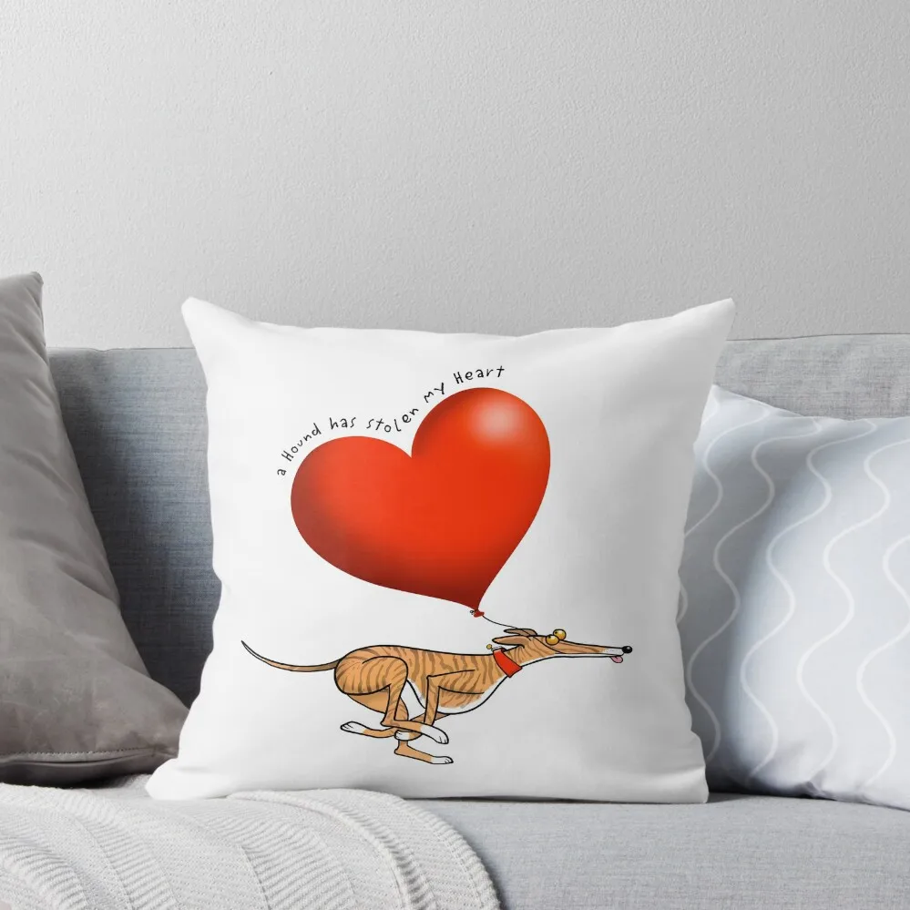 Stolen Heart - brindle hound Throw Pillow pillow cover christmas New year pillow