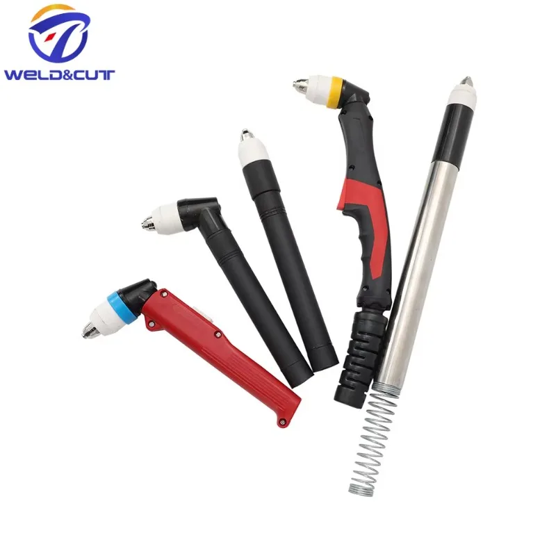 P80 New Type Plasma Cutting Hand Torch Air Cooled Co2 Gun With Leather Cover 5 Meters