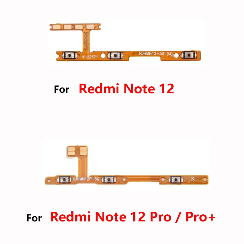 

For Xiaomi Redmi Note 12 12Pro Pro Pro+ Power Volume Button Flex Cable Side Key Switch ON OFF Control Button Repair Parts