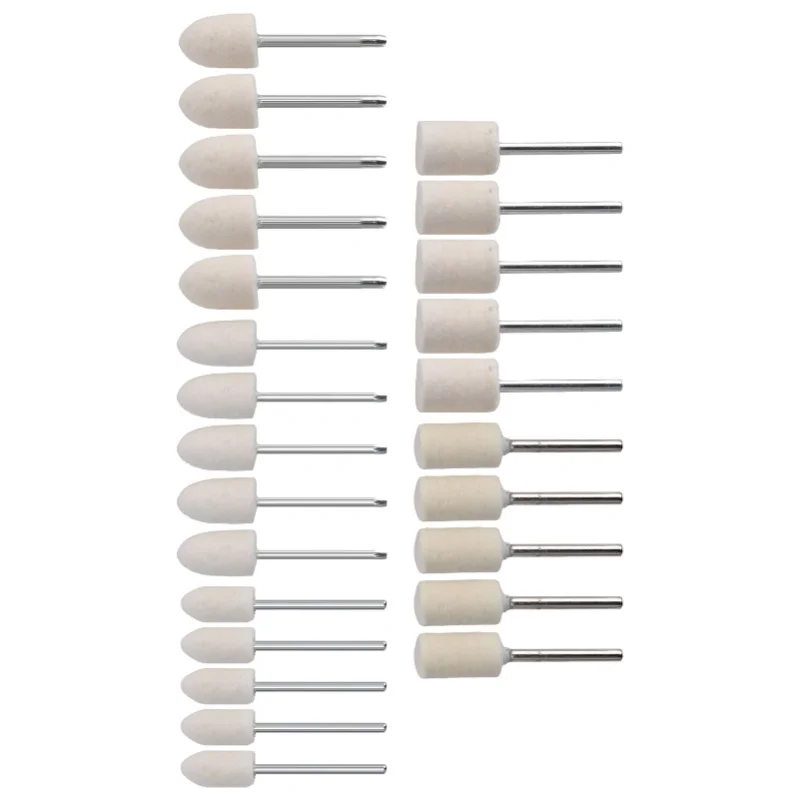 

25Pcs Felt Polishing Wheel Wool Buffing Grinding Bits Grinder Head Rotary Tool Drill Attachment